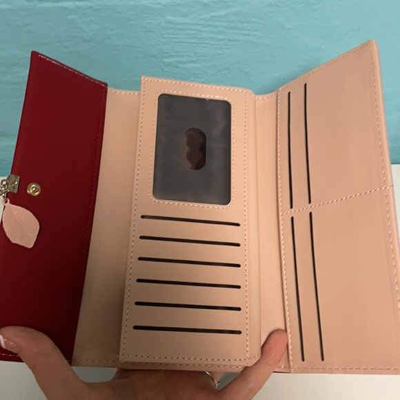 NWT Maroon Leaf Wallet - Picture 3 of 4